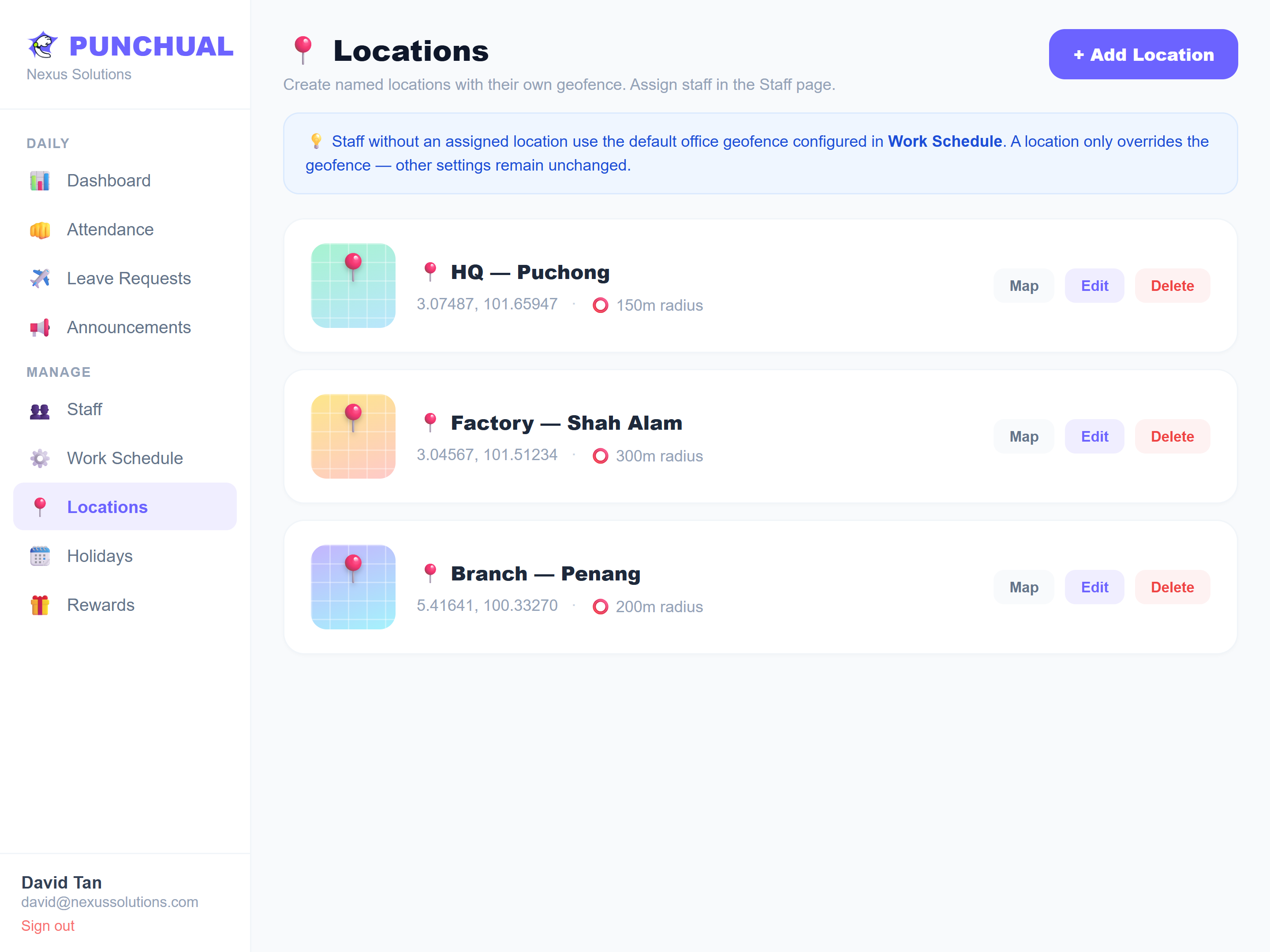 Multiple Locations